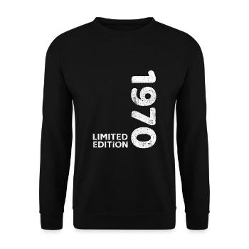 Anniversaire des années 1970 Limited Edition Vintage des années 1970 - Sweat-shirt Unisexe - noir - Devant - Alina (178cm) & Michal (187cm)