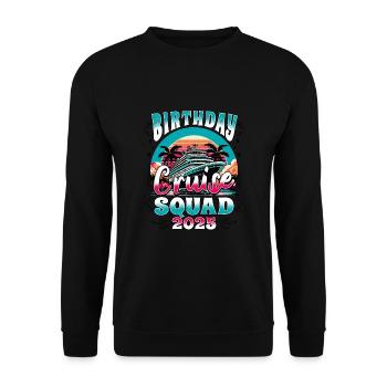 Escouade de croisière d’anniversaire 2025 - Sweat-shirt Unisexe - noir - Devant - Alina (178cm) & Michal (187cm)