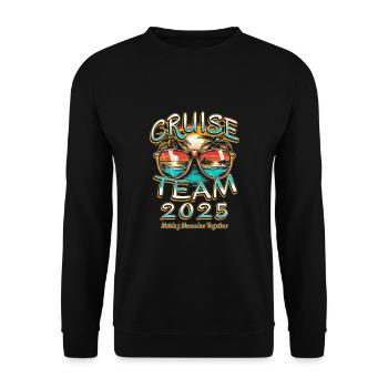 Cruise Team 2025 Making Memories Together - Unisex Pullover - Schwarz - Vorne - Alina (178cm) & Michal (187cm)