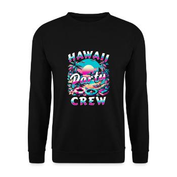 Équipe de fête à Hawaï - Sweat-shirt Unisexe - noir - Devant - Alina (178cm) & Michal (187cm)