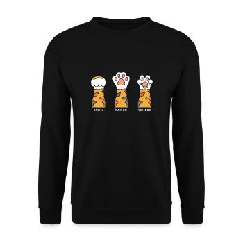 Stone Paper Scissors - Unisex Sweatshirt - black - Front - Alina (178cm) & Michal (187cm)