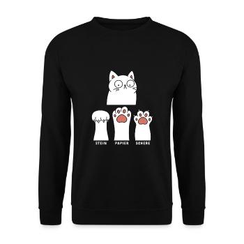 Stone Paper Scissors - Unisex Sweatshirt - black - Front - Alina (178cm) & Michal (187cm)