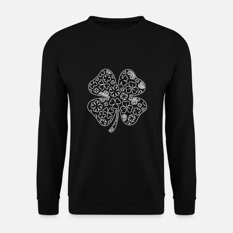 Trèfle blanc - Sweat-shirt Unisexe - noir