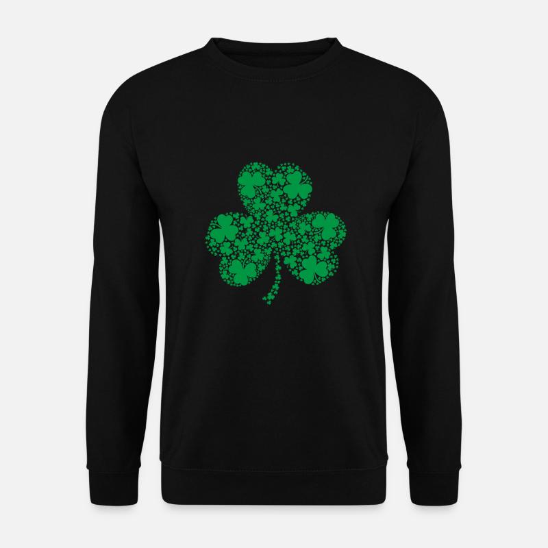 Blühendes Kleeblatt - Unisex Pullover - Schwarz