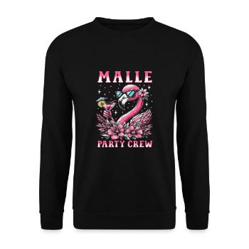 Malle Party Crew - Unisex Pullover - Schwarz - Vorne - Alina (178cm) & Michal (187cm)