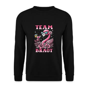 Team Braut - Unisex Pullover - Schwarz - Vorne - Alina (178cm) & Michal (187cm)