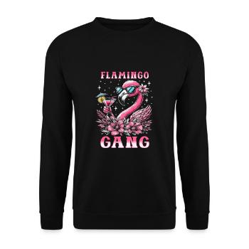 Flamingo Gang - Unisex Sweatshirt - black - Front - Alina (178cm) & Michal (187cm)