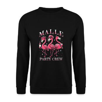 Malle Party Crew - Unisex Pullover - Schwarz - Vorne - Alina (178cm) & Michal (187cm)