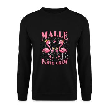 Malle Party Crew - Sweat-shirt Unisexe - noir - Devant - Alina (178cm) & Michal (187cm)