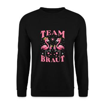 Mariée d’équipe - Sweat-shirt Unisexe - noir - Devant - Alina (178cm) & Michal (187cm)