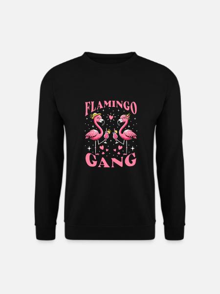 Flamingo Gang - Unisex Sweatshirt - black