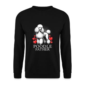 Père caniche - Sweat-shirt Unisexe - noir - Devant - Alina (178cm) & Michal (187cm)