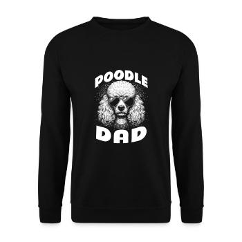 Papa caniche - Sweat-shirt Unisexe - noir - Devant - Alina (178cm) & Michal (187cm)