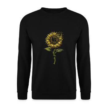 Père caniche - Sweat-shirt Unisexe - noir - Devant - Alina (178cm) & Michal (187cm)