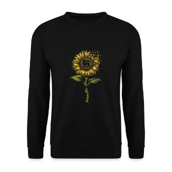 Papa caniche - Sweat-shirt Unisexe - noir - Devant - Alina (178cm) & Michal (187cm)