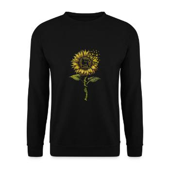 Papa caniche - Sweat-shirt Unisexe - noir - Devant - Alina (178cm) & Michal (187cm)