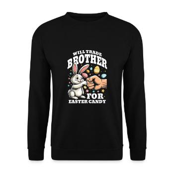Will Trade Brother For Easter Candy - Unisex Sweatshirt - black - Front - Alina (178cm) & Michal (187cm)