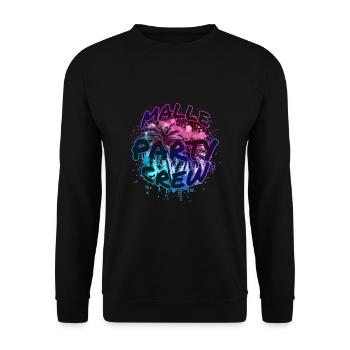 Malle Party Crew - Unisex Sweatshirt - black - Front - Alina (178cm) & Michal (187cm)