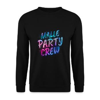 Malle Party Crew - Unisex Sweatshirt - black - Front - Alina (178cm) & Michal (187cm)