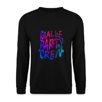 Malle Party Crew - Unisex Sweatshirt - black - Front - Alina (178cm) & Michal (187cm)