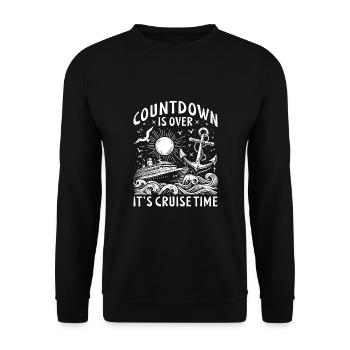 Countdown Is Over It's Cruise Time - Unisex Pullover - Schwarz - Vorne - Alina (178cm) & Michal (187cm)