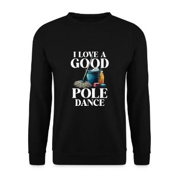 J’aime une bonne danse au bord de la piscine - Sweat-shirt Unisexe - noir - Devant - Alina (178cm) & Michal (187cm)