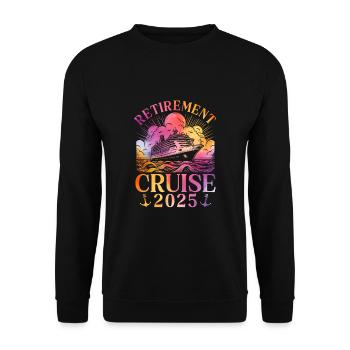 Retirement Cruise 2025 - Unisex Pullover - Schwarz - Vorne - Alina (178cm) & Michal (187cm)