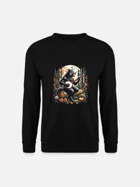 Werwolf mit Gitarre - Unisex Pullover - Schwarz
