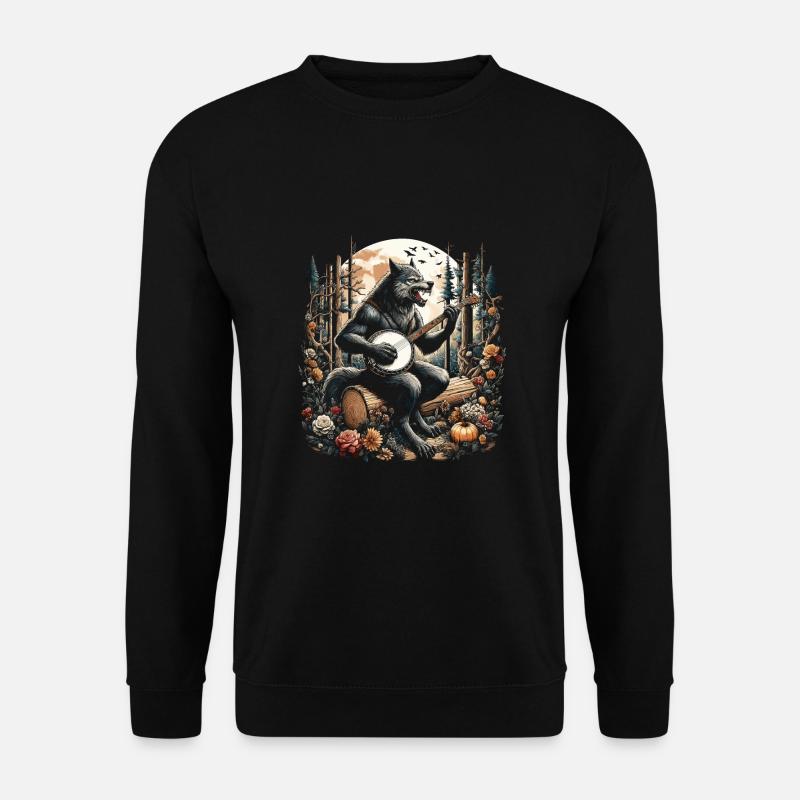 Werewolf with guitar - Unisex Sweatshirt - black