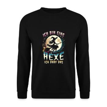 I'm a witch, I'm allowed to do that - Unisex Sweatshirt - black - Front - Alina (178cm) & Michal (187cm)