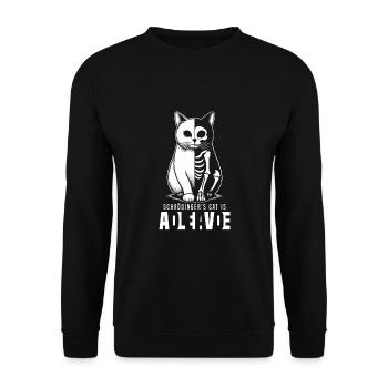 Schrödinger's Cat is Dead and Alive - Unisex Sweatshirt - black - Front - Alina (178cm) & Michal (187cm)