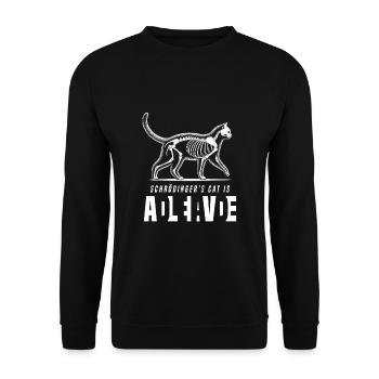 Schrödinger's Cat - Unisex Sweatshirt - black - Front - Alina (178cm) & Michal (187cm)