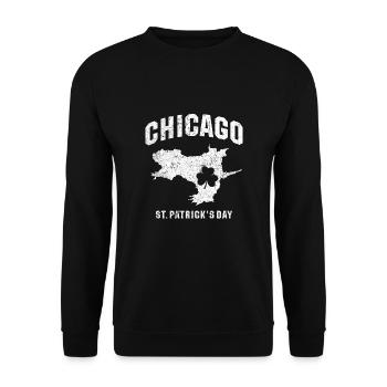 Trou des rats de la Saint-Patrick à Chicago - Sweat-shirt Unisexe - noir - Devant - Alina (178cm) & Michal (187cm)