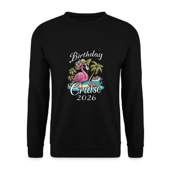 Birthday Cruise 2026 - Unisex Sweatshirt - black - Front - Alina (178cm) & Michal (187cm)