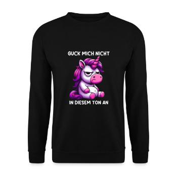 Ne me regarde pas sur ce ton - Sweat-shirt Unisexe - noir - Devant - Alina (178cm) & Michal (187cm)