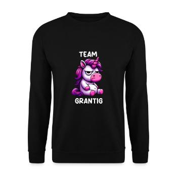 Team Grantig - Unisex Pullover - Schwarz - Vorne - Alina (178cm) & Michal (187cm)