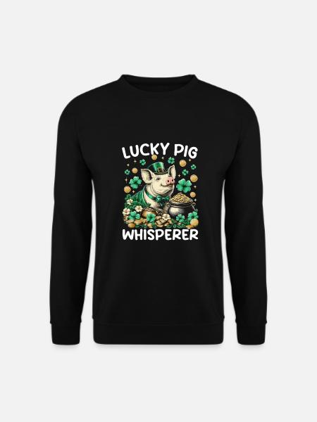 Lucky Pig Whisperer - Unisex Sweatshirt - black