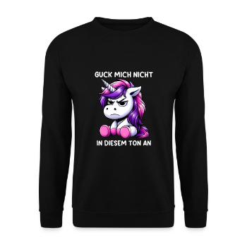 Ne me regarde pas sur ce ton - Sweat-shirt Unisexe - noir - Devant - Alina (178cm) & Michal (187cm)