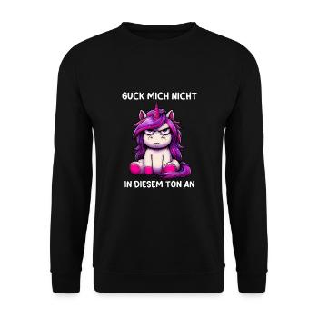 Ne me regarde pas sur ce ton - Sweat-shirt Unisexe - noir - Devant - Alina (178cm) & Michal (187cm)