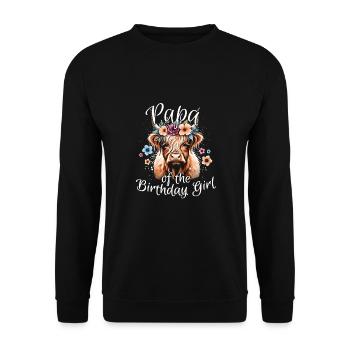 Papa de la fille d’anniversaire - Sweat-shirt Unisexe - noir - Devant - Alina (178cm) & Michal (187cm)