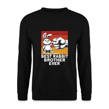 Best Bunny Grandpa Ever - Unisex Sweatshirt - black - Front - Alina (178cm) & Michal (187cm)