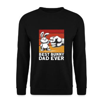 Best Bunny Dad Ever - Unisex Sweatshirt - black - Front - Alina (178cm) & Michal (187cm)