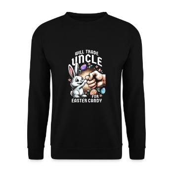 Will Trade Uncle For Easter Candy - Unisex Sweatshirt - black - Front - Alina (178cm) & Michal (187cm)