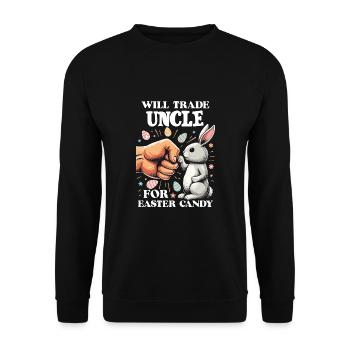 Will Trade Uncle For Easter Candy - Unisex Sweatshirt - black - Front - Alina (178cm) & Michal (187cm)