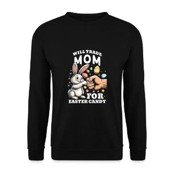 Will Trade Mom For Easter Candy - Unisex Sweatshirt - black - Front - Alina (178cm) & Michal (187cm)