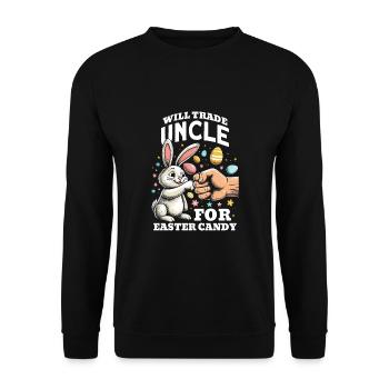 Will Trade Uncle For Easter Candy - Unisex Sweatshirt - black - Front - Alina (178cm) & Michal (187cm)