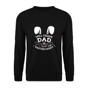 Will Trade Dad For Easter Candy - Unisex Sweatshirt - black - Front - Alina (178cm) & Michal (187cm)