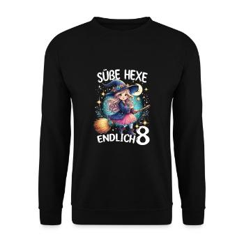 Sweet Witch Finally 8 - Unisex Sweatshirt - black - Front - Alina (178cm) & Michal (187cm)