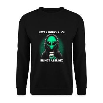 Sympa je peux aussi apporter mais rien n’apporte - Sweat-shirt Unisexe - noir - Devant - Alina (178cm) & Michal (187cm)
