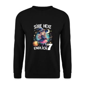 Sweet Witch Finally 7 - Unisex Sweatshirt - black - Front - Alina (178cm) & Michal (187cm)